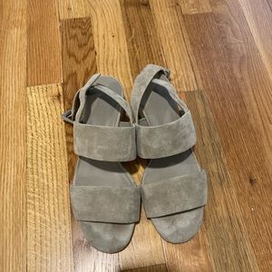 Vince womens grey suede slingback sandal